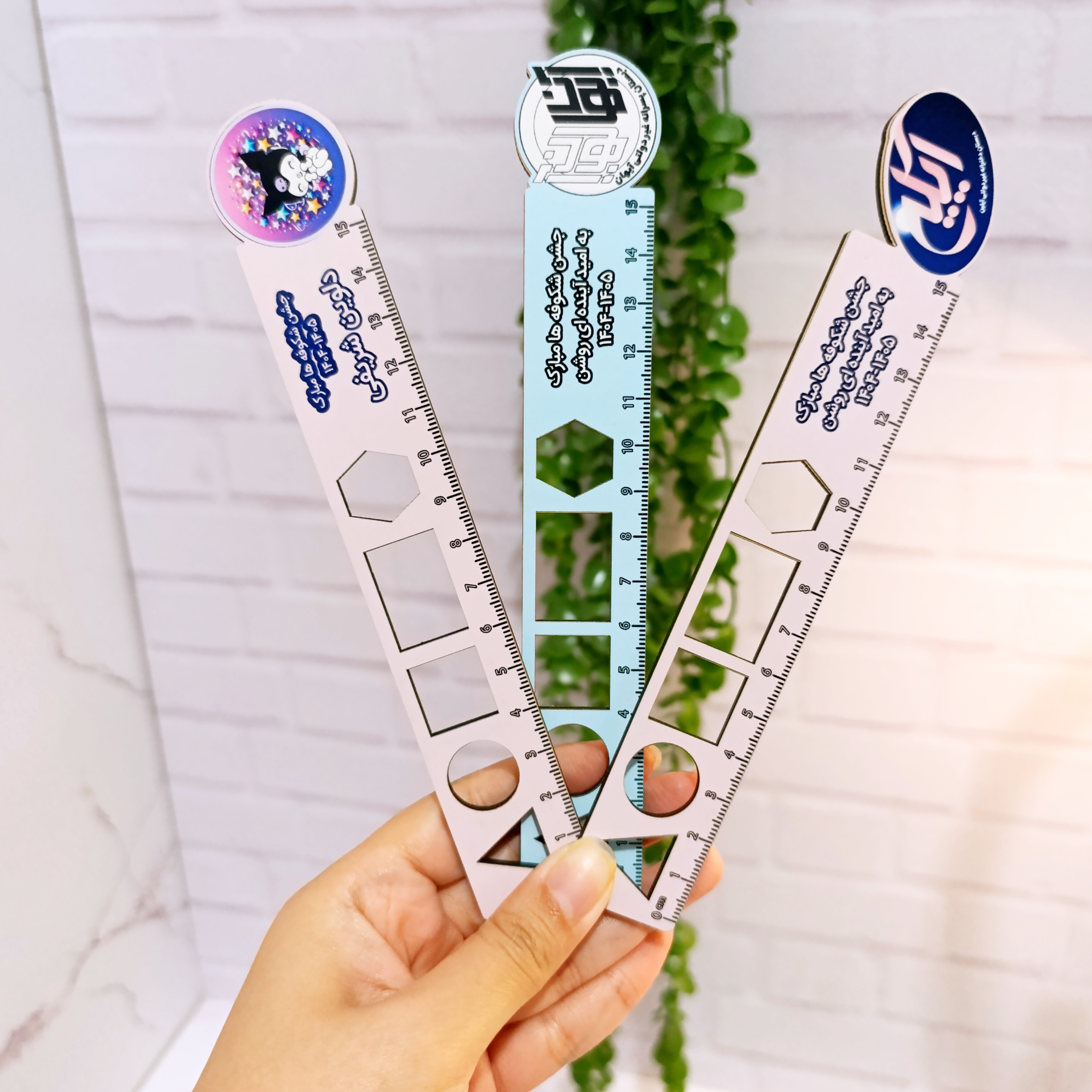 خط کش چوبی شابلون دار در طرح دلخواه شما