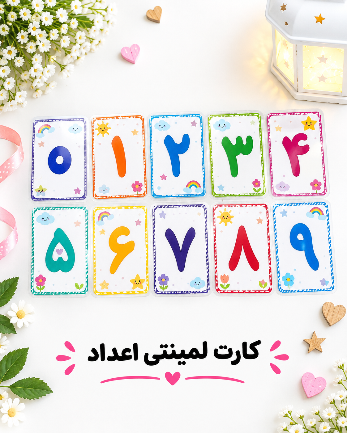 پک کارت آموزش اعداد لمینتی